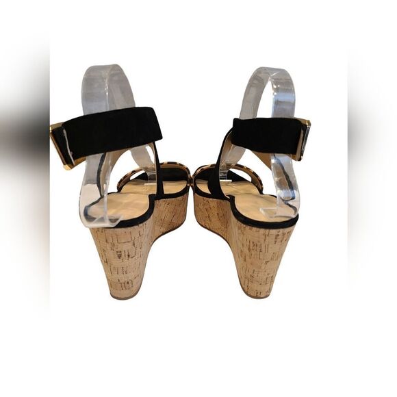 Veronica Beard Hurley Cross Ankle Strap Platform Wedge Animal Print Sandal | 8.5 - Picture 7 of 16